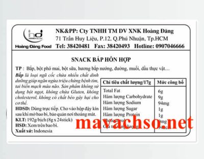 Tem phụ nghành thực phẩm